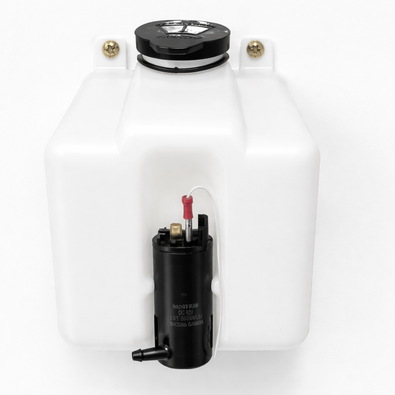 Windshield washer fluid reservoir on a white background