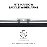 71 Series Narrow Saddle Flat Heavy Duty Wiper Blade – 11"–22"