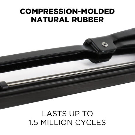 74 Series jumbo hook heavy duty wiper blade, 24-32 inch, rubber element detail