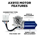 AX9113 – Autotex All Makes Wiper Motor for Freightliner, International, Kenworth & Volvo